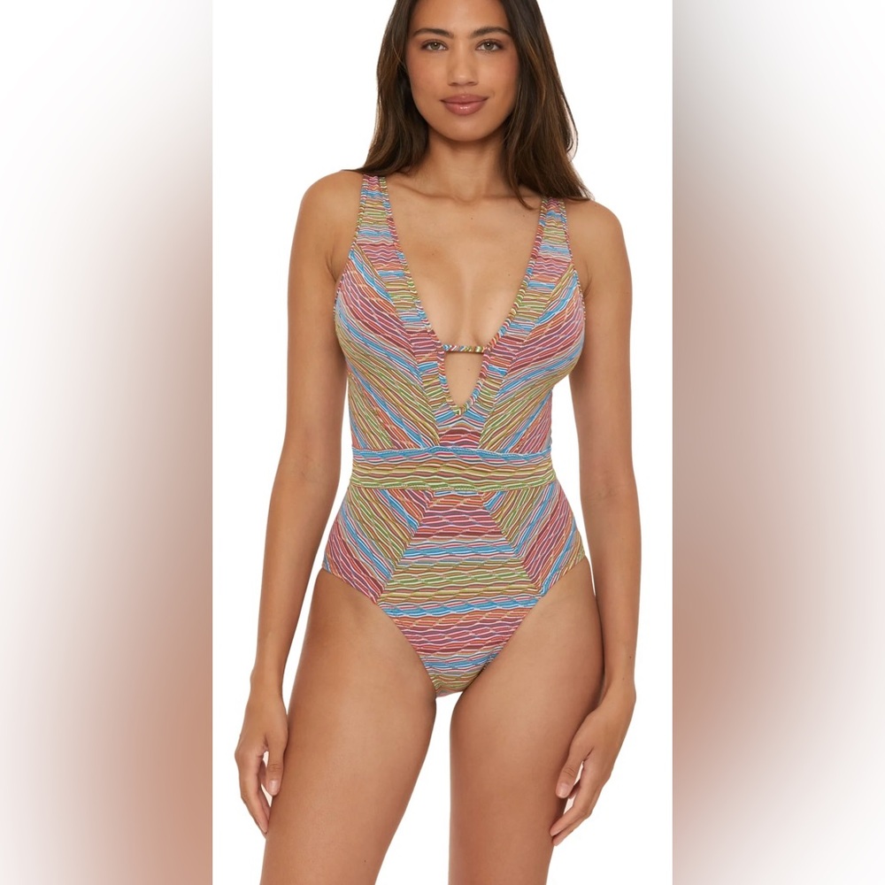 BECCA Freespirit One Piece Plunge Swimsuit - Picture 2 of 9
